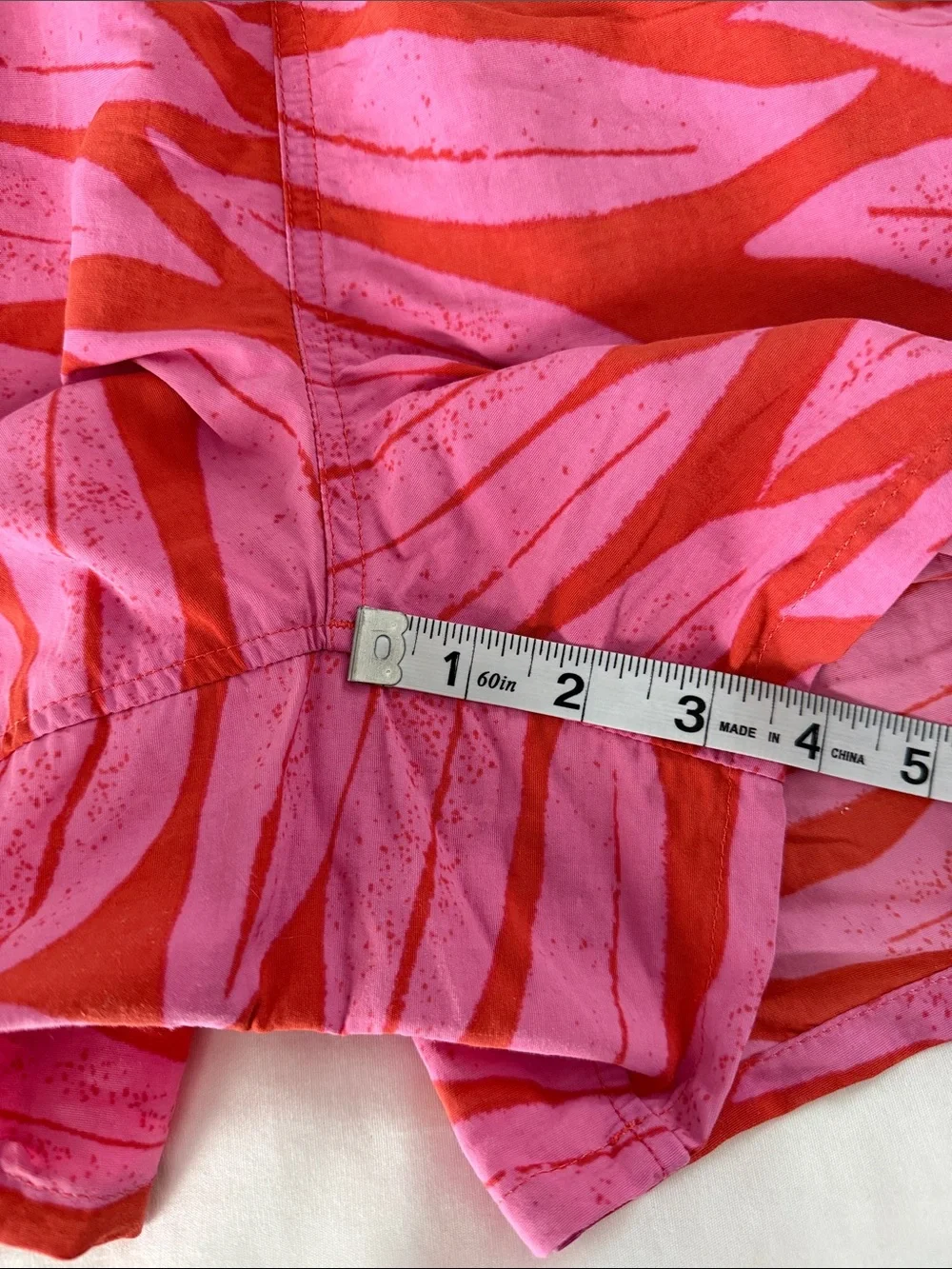 Patagonia Women’s Baggies Shorts Eucalyptus Fronds Catalan Coral Print Medium